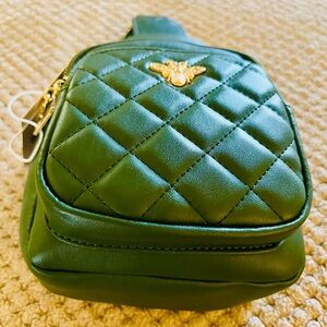 Green Quilted Leather Crossbody /backpack